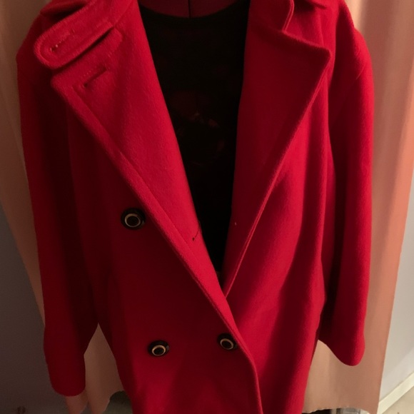 Raffinati vintage Virgin wool red winter coat - Picture 2 of 13